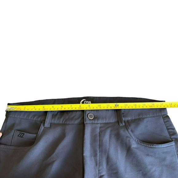 Zyia Active Navy Blue Office Chino Stretch Performance Golf Dress Pants Mens L - Picture 3 of 4